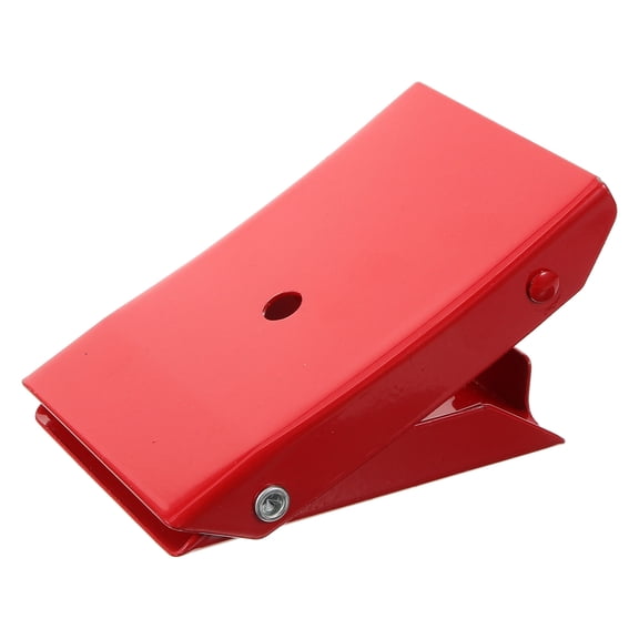 ETEREAUTY Steel Red Wheel Chock with Anti-Slip Pad for Car Use