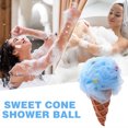 thumbnail image 5 of Ice Cream Bath Loofah Sponge,4.3x7.9Inch Exfoliating Mesh Pouf Bath Ball Bodys Scrubbers,Shower Sponge Brush,Durables and Convenient,Easys to Use,Suitable for Men Women, 5 of 6