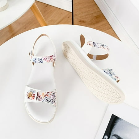 

Cathalem Open Toed Sandals Women Flat Casual Light Women Casualshoes Sandal Womens Hiking Sandals White 8