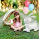 thumbnail image 4 of 4D Realistic Bunny Airwalker Walking Animal Balloons, 3 Pack Big 25 Inch Self Stand Rabbit Foil Mylar Balloons, Forest Woodland Bunny Helium Balloon F, 4 of 4