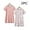 Pink-Purple, variant on NAISIBABY Girls Nightgown 2 Pack, Graphic Short Sleeve Ice Silk Sleepwear Dress Pajamas 6-7T