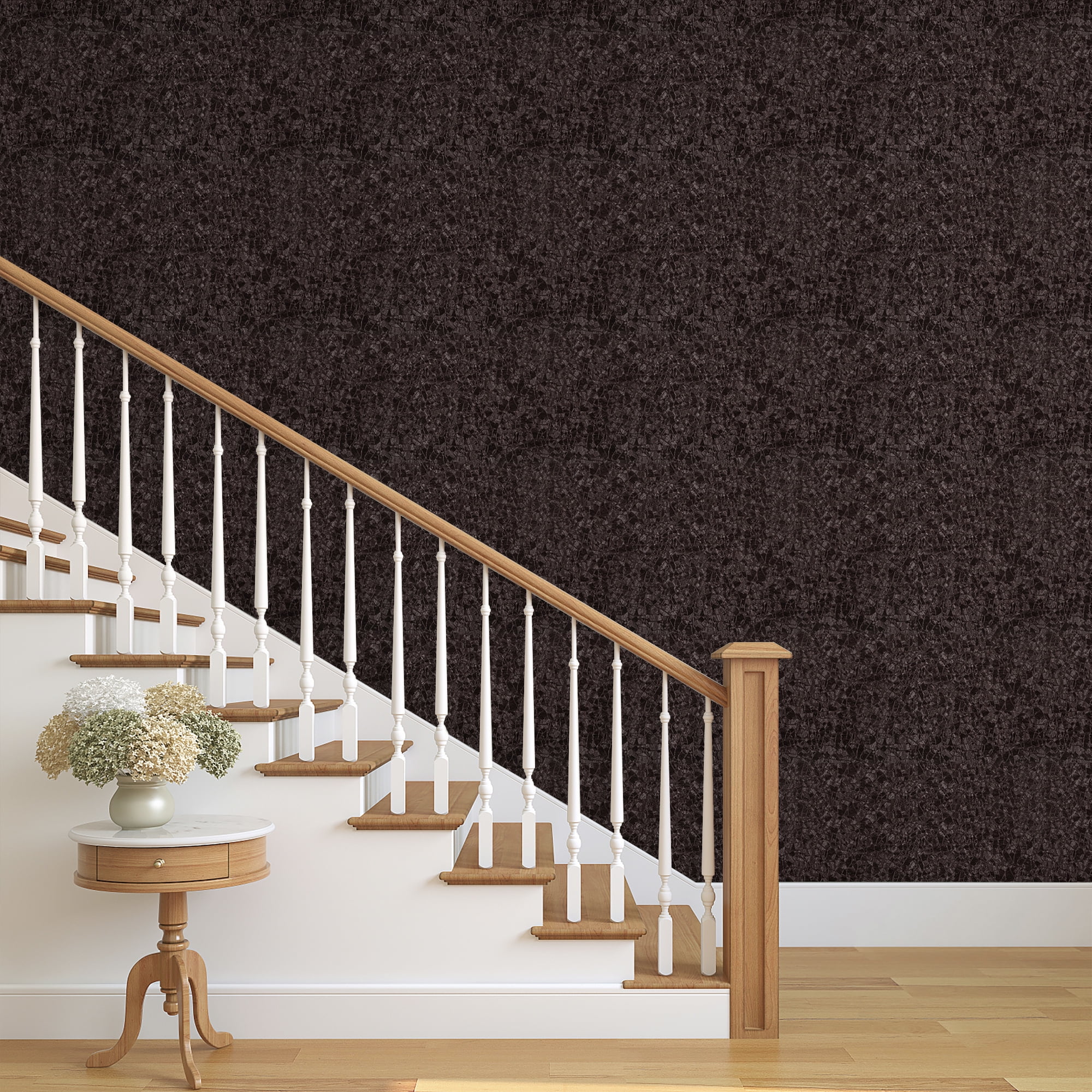 (4 pack) UMIGGEE Brown Wallpaper Peel and Stick Wallpaper Embossed Self Adhesive Textured Pattern Wallpaper Kitchen Counter Top Contact Paper 118-in x 15.7-in