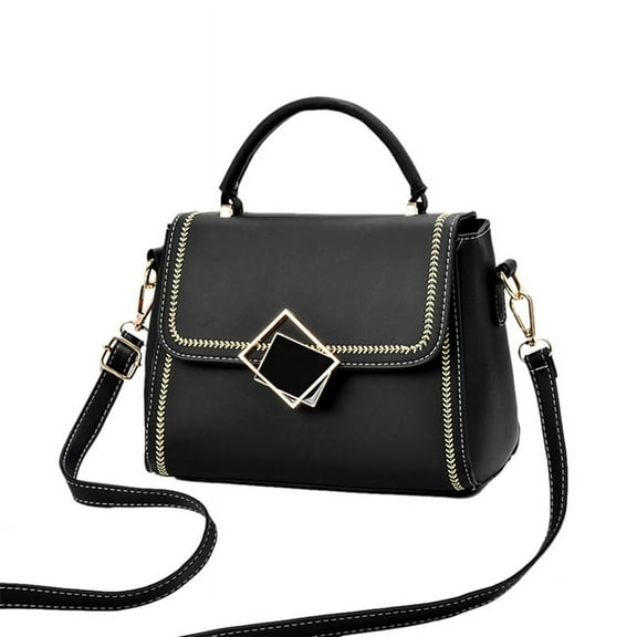 Messenger Bag PU Material Handbag Lady Balck