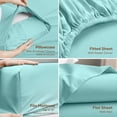 thumbnail image 4 of Utopia Bedding King Deep Pocket Bed Sheet Set, 4 Piece, 16 Inches, Premium Microfiber Sheets - Spa Blue, 4 of 5