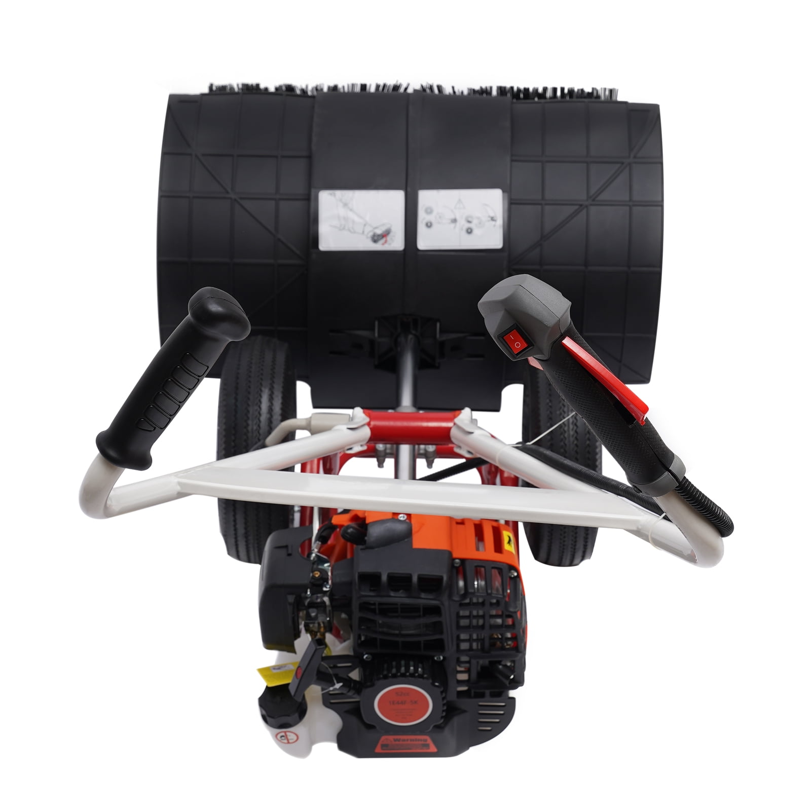 Powerful 2.5HP Gas Snow Sweeper with 52cc Engine, Large Fuel Tank, Protective Goggles, and Versatile Brush Head for Lawn Care