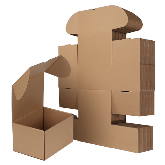 50 pack 7x5x4 inch Shipping Boxes – Recyclable Corrugated Cardboard Mailers for Small Business & Gifting