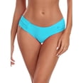 thumbnail image 1 of Ocean Blues Women's Full Coverage Bikini Bottom Mid Rise Ruched Sides Swim Bottoms Sky Blue Size Small, 1 of 7