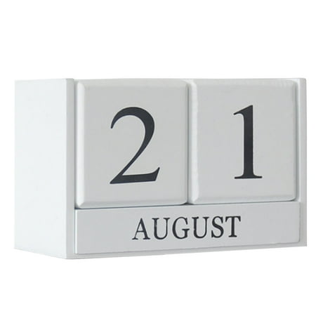 UYUH Vintage Wooden Calendar Desktop Date Display Home Office Decoration for Home Bedroom Kitchen Bathroom Garden Tools Supplies & Decorations