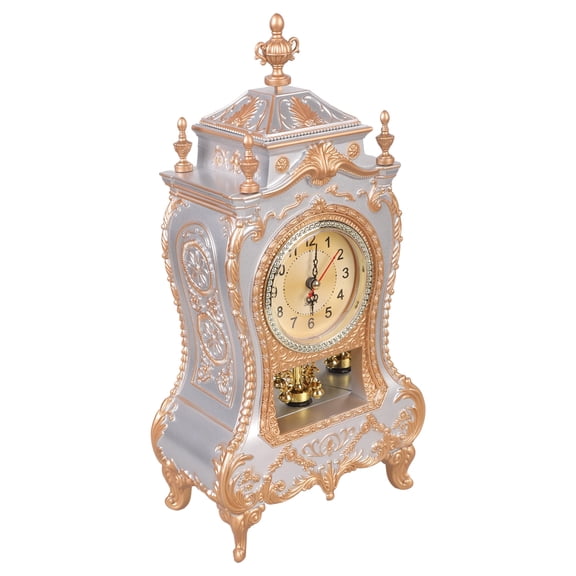 Vintage Decorative Tabletop Clock Automatic Musical Chimes Hourly Classical Pendulums Farmhouses Home Mantels Decors