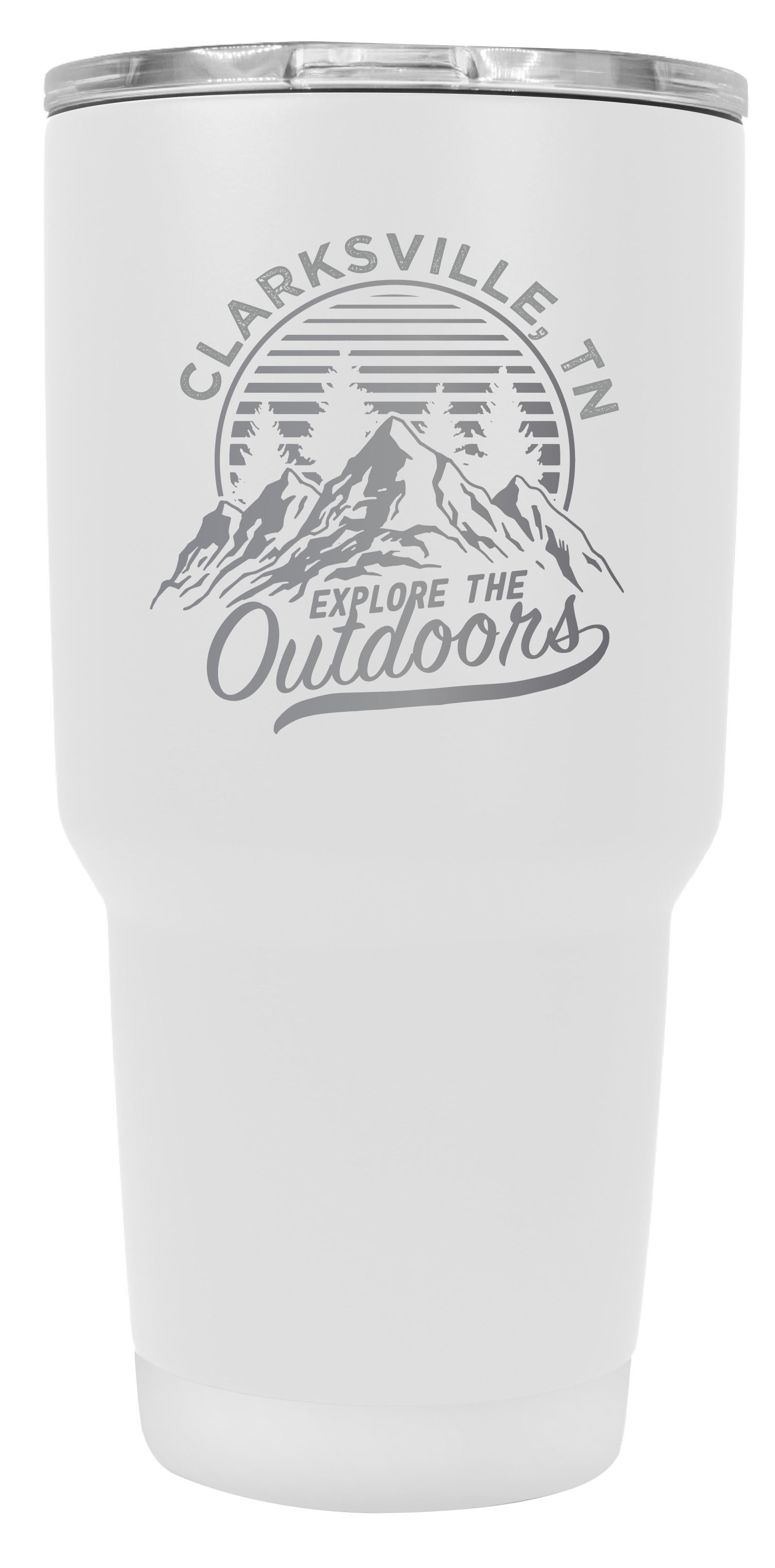 Clarksville Tennessee Souvenir Laser Engraved 24 oz Insulated Stainless  Steel Tumbler White White. - Walmart.com