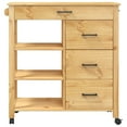 thumbnail image 5 of vidaXL Kitchen Trolley MONZA 33.1"x15.7"x35.4" Solid Wood Pine, 5 of 8