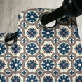thumbnail image 3 of Ambesonne Floral Grommet Curtain, Ornate Circles Inspiration, 50" x 108", Ruby Beige Navy Blue, 3 of 6
