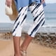thumbnail image 1 of MKLEKYY Leggings 3/4 para mujer, leggings estampados de cintura alta, mallas deportivas informales, pantalones cortos para yoga y entrenamiento., 1 of 4