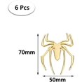 thumbnail image 2 of 6 uds pegatinas con patrón de araña para coche, pegatinas con insignia de araña de metal 3D, pegatinas autoadhesivas para coches JM, 2 of 5