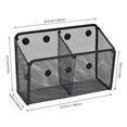 thumbnail image 3 of Magnetic Pencil Holder, Heavy Duty 2 Slot Magnets Pencil Holder, Extra Strong Magnets Mesh Marker Holder Perfect for Whiteboard, Refrigerator and Locker Accessories, 1 Pcs, 7.28x2.68x4.92", 3 of 4
