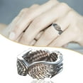 thumbnail image 2 of Guodhu Vintage Angel Wing Rings for Women & Men, Guardian Feather Band Rings Lover Couples Wedding Band Promise Rings Anniversary Egagement Gifts, 2 of 3