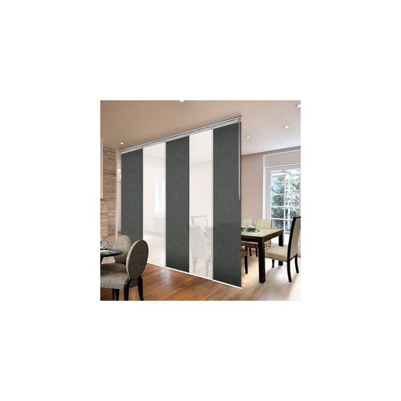 Panel Track System - 5 Panel BlindsAdjustable Width 58-110"Steel Room Divider