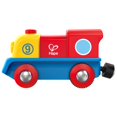 thumbnail image 3 of Hape: Brave Little Engine - Red-Yellow-Blue - Train Locomotive, Wooden Toy, Magnetic Linking Capability, Battery-Operated, Toddlers & Kids 18 Months+, 3 of 7