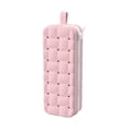 thumbnail image 2 of Soft Silicone Quilted Grids Zipper Pencil Case, Durable and Flexible Storage Pouch for Pens and Stationery, Lightweight and Easy to Clean for Office, Travel, and Daily Organization, 2 of 5