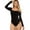 Black-01, variant on Romper for Women Round Neck Long Sleeve Causal Jumpsuit Fashion Sport Workout Gymnastics Legging Slim Fit Bodysuit