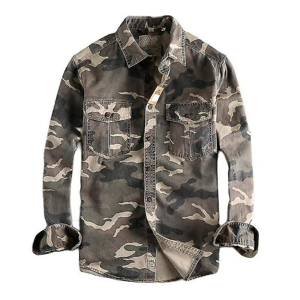 Camisa de hombre Uniforme militar de camuflaje militar