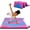 PinkNeonblue, variant on Antsy Pants Tumbling Mat for Kids – Gymnastics Mat, Easy to Clean, Sturdy, Foldable Tumbling Mats, Padded, Lightweight, Portable, Gymnastics Equipment for Active Play