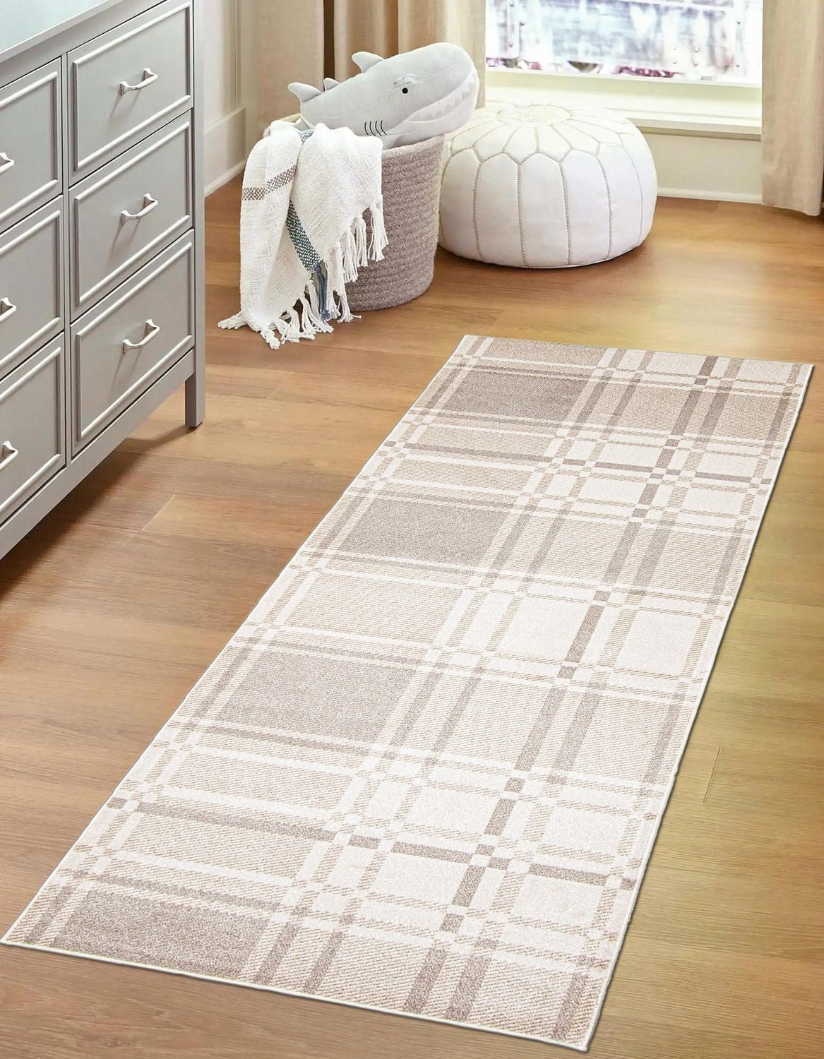 ECARPET Washable Plaid Area Rug & Runner for Kitchen, Bedside, Living Room, Hallway