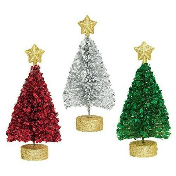 Amscan Sequin Christmas Tree Centerpieces