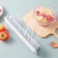 thumbnail image 4 of Aqestyerly Magnetic Plastic Film Cutter with Wall Mounted Design for Refrigerator,Kitchen Cling Film Dispenser Box,Large Roll Disposable Cutting tool for Household Storage Organization, 4 of 6