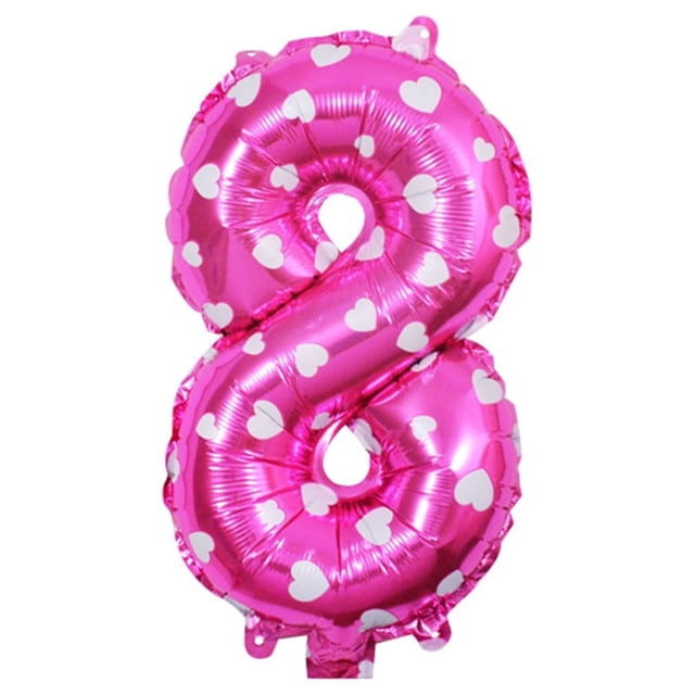 Globos flexibles y prácticos Injueey de la hoja del número del alfabeto Rosa 8 16 pulgadas