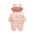 thumbnail image 3 of PureCasa Jumpsuit for Toddler Boys Girls Winter Warm Snowsuit Outwear Newborn Hooded Footed Romper Jumpsuit for 0-24 Months, 3 of 6