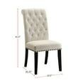 thumbnail image 5 of Simple Relax Set of 2 Fabric Upholstered Dining Chairs with Nailhead Trim, Beige, 5 of 5