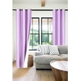 thumbnail image 3 of 1 Pair Lilac Lavender Light Purple Noa 95" Length Insulated Lined 100% Heavy Thick Blackout Silver Grommet Window Curtain Panels Drapes Not See Through Energey Saving, 3 of 6