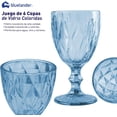 thumbnail image 3 of Juego de 6 Copas de Vidrio de Vidrio 240 ml, Azul, 3 of 5