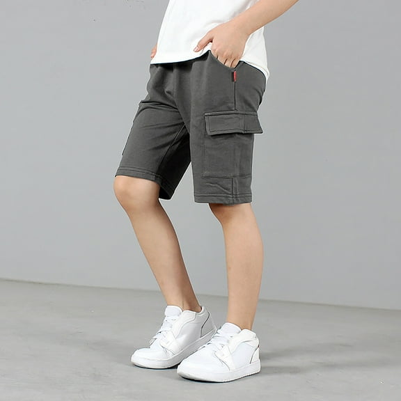 Kids Boy Cargo Shorts Lightweight Casual Outdoor Shorts with Pockets Boys 7-8 YearsClothes Boys Clothes