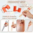 thumbnail image 2 of Uxcell 10 Pcs Chopsticks Helper, Reusable Training Chopstick Hinges Connector for Learners, Orange Red, 2 of 7