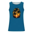 thumbnail image 4 of Nmnitkp Mens Tank Tops Beach Summer Sleeveless Shirts Graphic Palm Tree Vacation Tanks Muscle Gym Tank Top Blue,S, 4 of 5