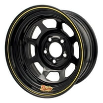Aero Racing Wheels 50-104520 50 Series Rolled Wheel - Black - 15 x 10 in. - 5 x 4.5 in. Bolt Circle - 2 in. Back Spacing - 25 lbs