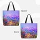 thumbnail image 2 of Fotbe Colorful Purple Cosmos Flower Bolsa Tote con Estampado para Mujer, Bolsos con Cremallera, Bolsa de Hombro Casual de Gran Capacidad con Bolsillos Internos, 2 of 7