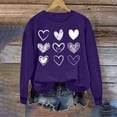 thumbnail image 2 of Erwazi Valentine Shirts for Women Love Heart Printed Valentines Sweatshirt Long Sleeve Crewneck Pullover Sweatshirts Tops, 2 of 4