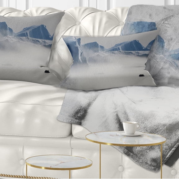 Designart Nature of Greenland - Landscape Photography Throw Pillow - 12x20