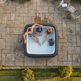 thumbnail image 3 of Wave Pacific 4-Person Square Inflatable Hot Tub | 110-Jet Massage & Eco Heater | Slate Rattan, 3 of 7