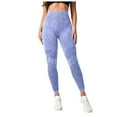 thumbnail image 5 of Jkety Leggings with Pockets for Women,High Waisted Tummy Control Workout Yoga Pants Leggings for Women(Light Blue,M), 5 of 9