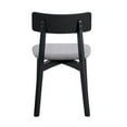 thumbnail image 5 of Set of 4 Linen Side Chair, Upholstered Dining Chairs with Low Back, Decorative Home Furniture (Black), 5 of 6