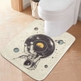 thumbnail image 2 of Yayeee Bath Rug for Bathroom Floor Non Slip Rectangle Fluffy Soft Absorbent Mat, 16"x24", Beige Astronaut Planet, 2 of 7