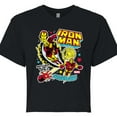 thumbnail image 3 of Marvel Iron Man - Sticker Style - Juniors Cropped Graphic T-Shirt, 3 of 5