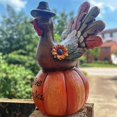 thumbnail image 4 of Estatua de pavo de calabaza Decoración de estatua de resina de pavo de calabaza de acción de gracias, decoración de acción de gracias para de acción de MagiDeal Estatua de pavo de calabaza, 4 of 7