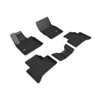 3D MAXpider Custom Fit Kagu Floor Mat (Black) Compatible With Alfa Romeo Stelvio/Stelvio Quadrifoglio 2018-2025 - R1 R2