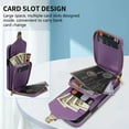 thumbnail image 3 of Dteck Wallet Case For iPhone 11, Crossbody Zipper Wallet Case with Credit Card Holder Slot Purse Leather Protective Case Cover For Apple iPhone 11 6.1 inch 2019, Purple, 3 of 7