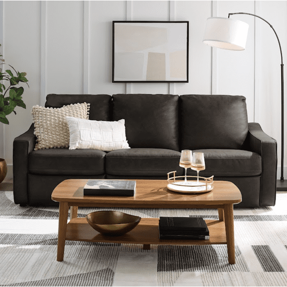 Better Homes & Gardens Allen Power Reclining Sofa, Dark Espresso Faux Leather
